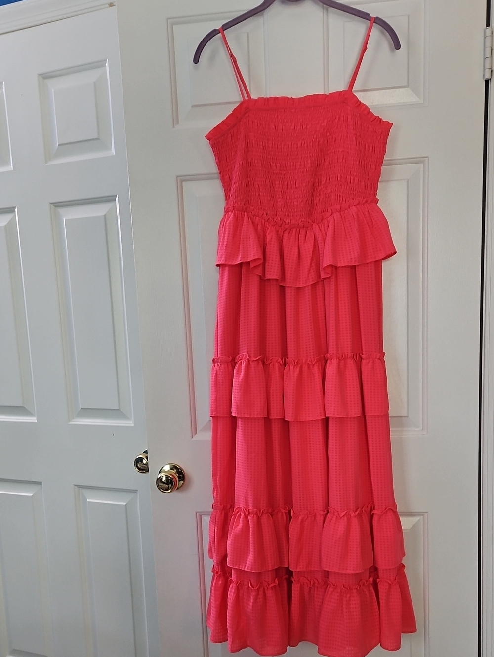 Endless Rose Bright Pink Tiered Ruffle Sundress